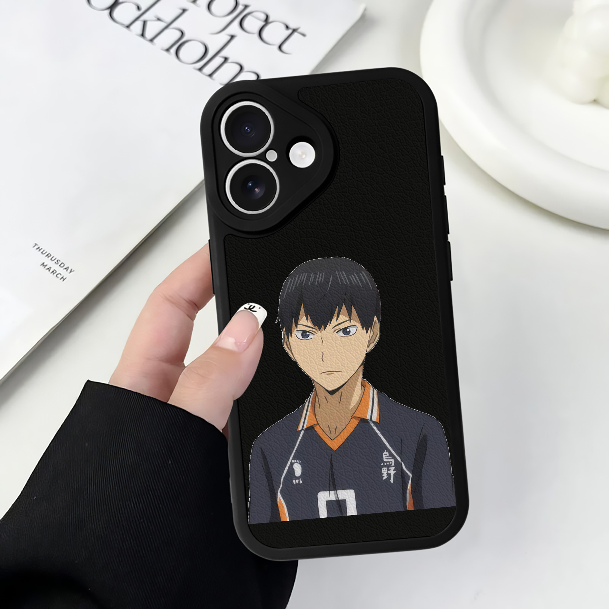 （画像用） ハイキュー!! Haikyu!! 【iPhone 16シリーズ対応】シリコンスマホケース（レザー調） 材質：シリコン
